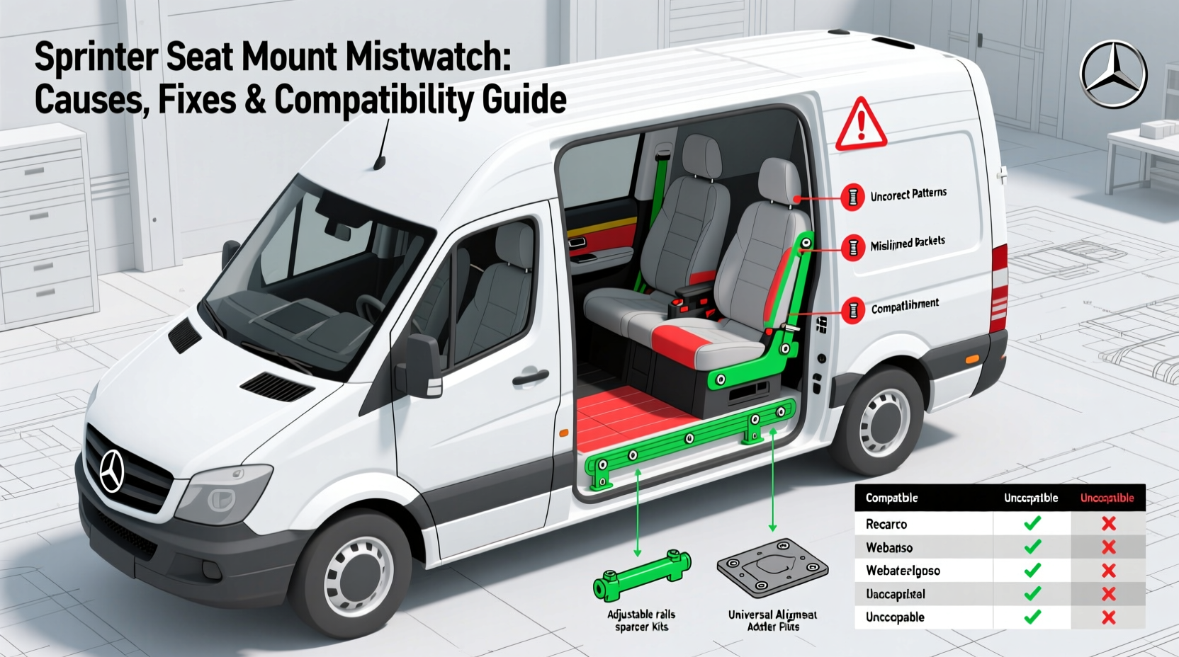 sprinter seat mount mismatch