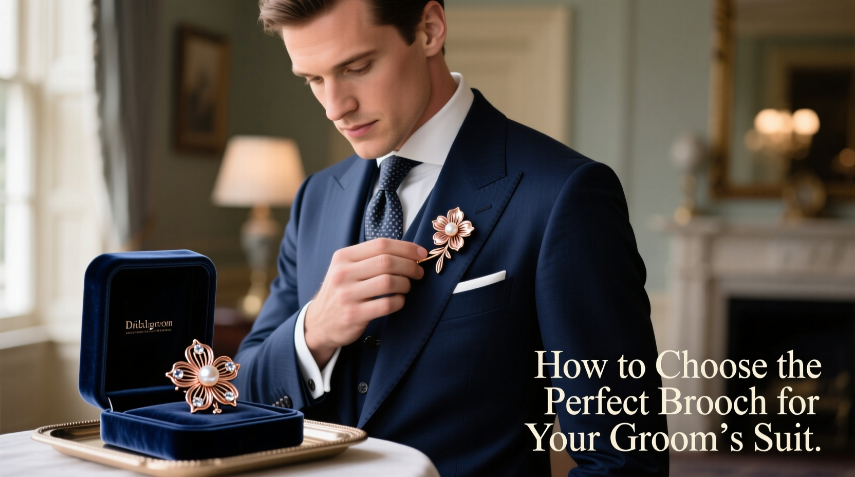 expert guide how to choose the perfect brooch for a bridegrooms suit
