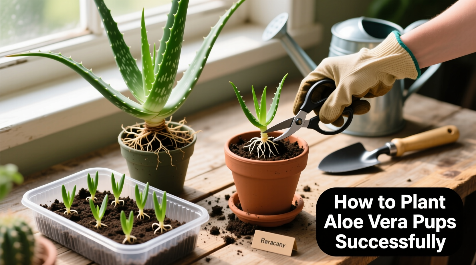 how to plant aloe vera pups
