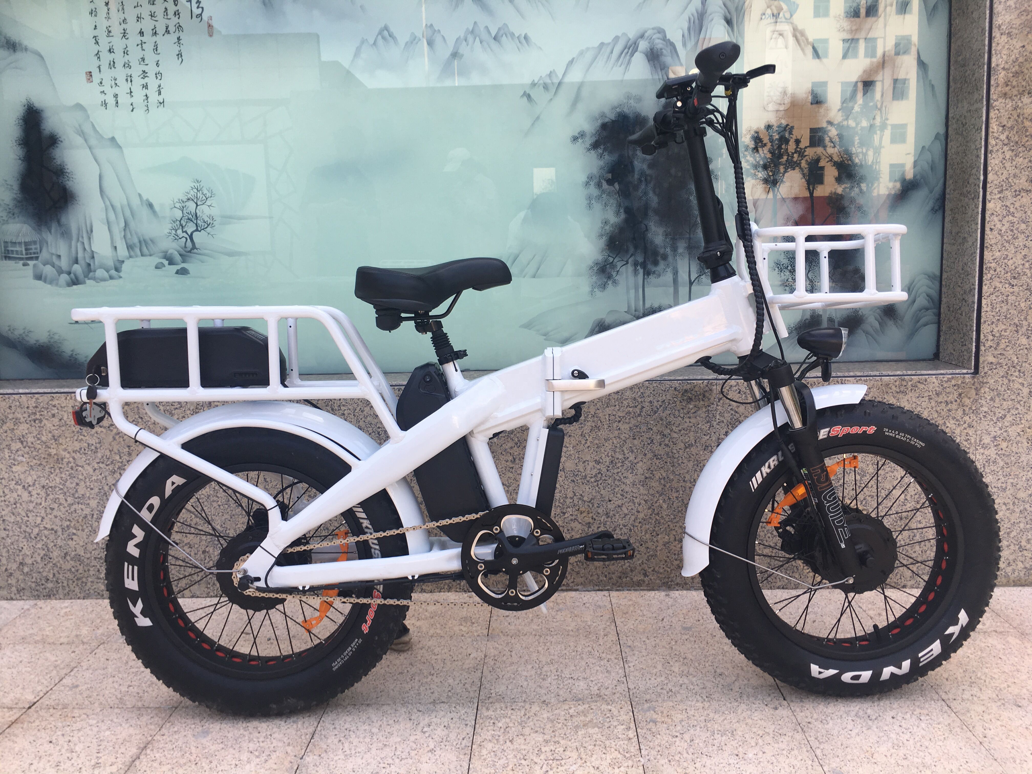 26inch full suspension electric  bicycle 48V rear drive electric motor bike fat tyre mountain electric bike adult