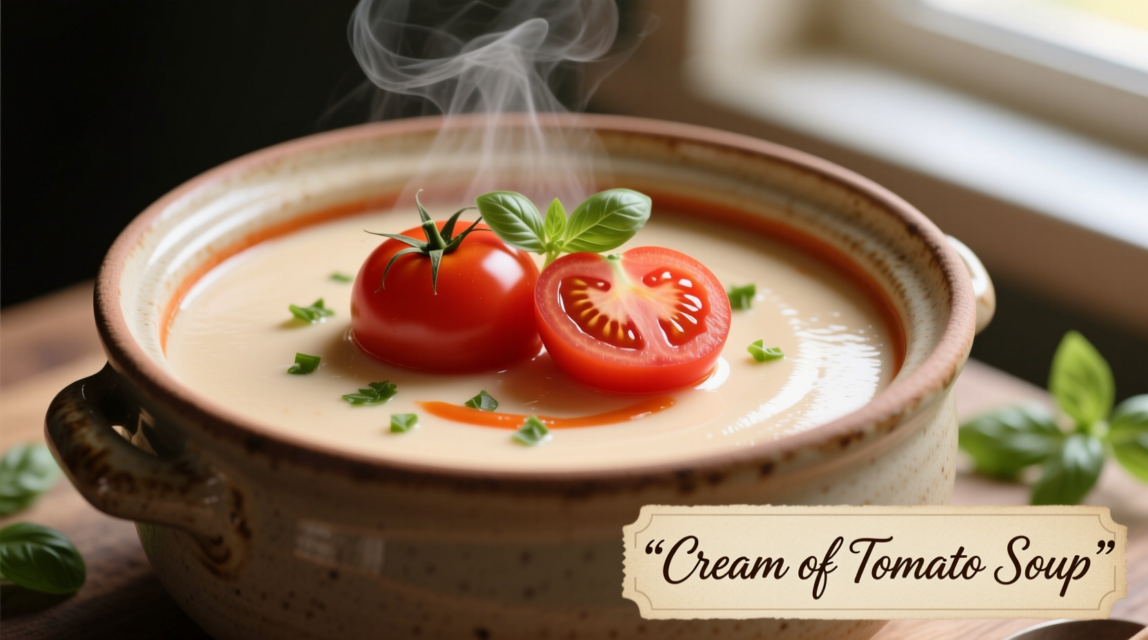 cream of tomato soup with fresh tomatoes