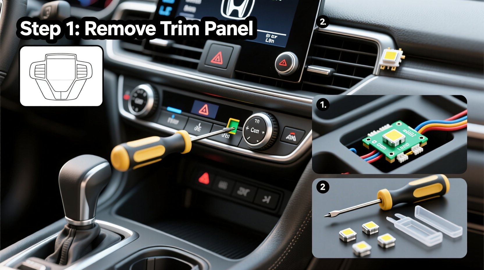 replace led buttons accord 9g