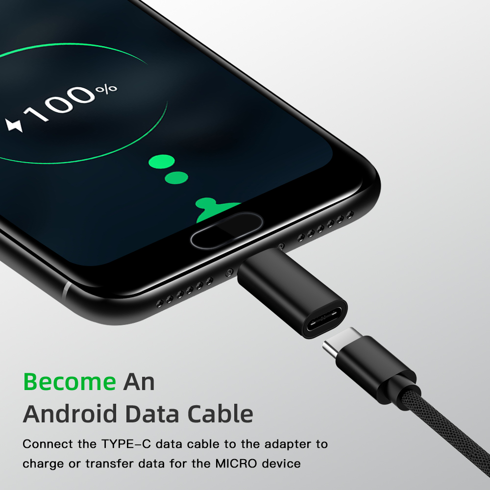 EONLINE Typ C Adapter USB C zu Micro USB Kabel Legierung Micro USB Stecker auf Typ C Weibliche Adapter Konverter für Telefon Tablet
