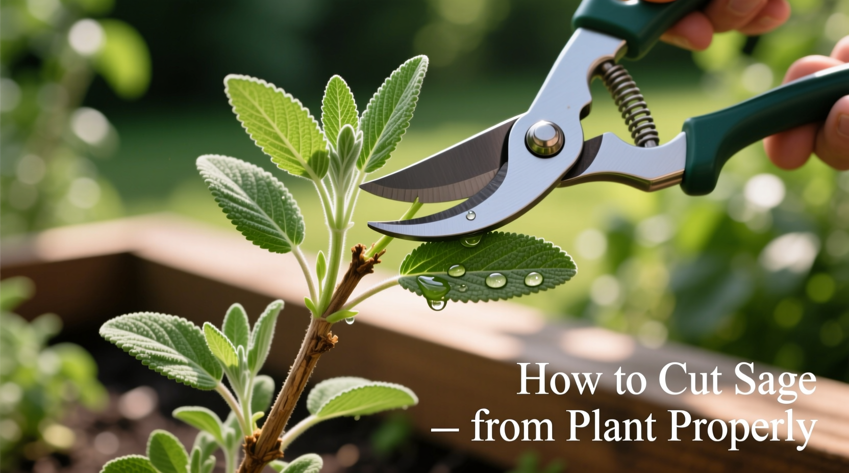 how to cut sage from plant