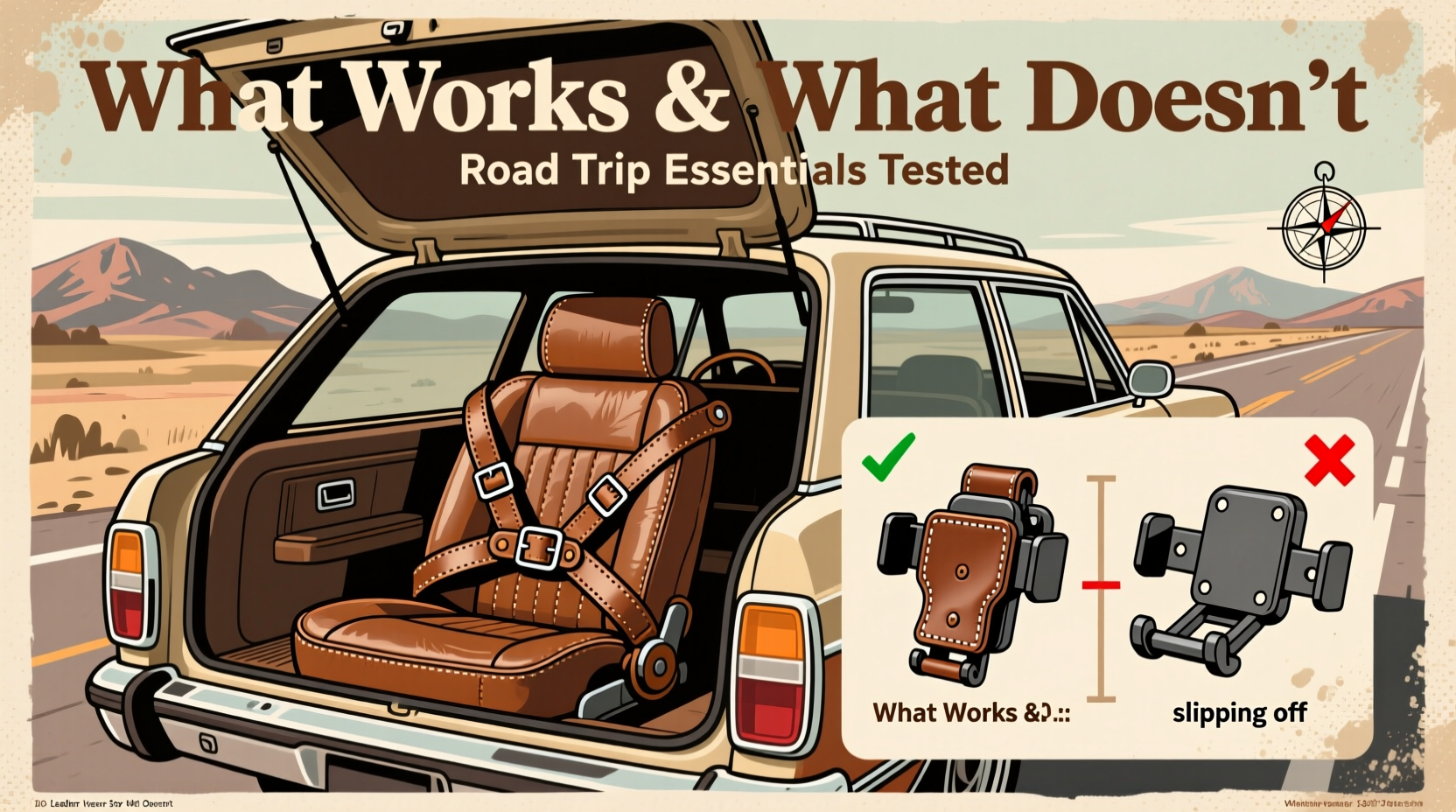 road trip mount leather seats