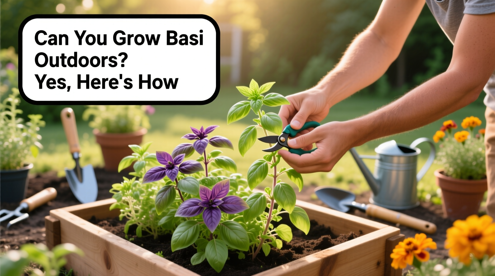 can you grow basil outdoors