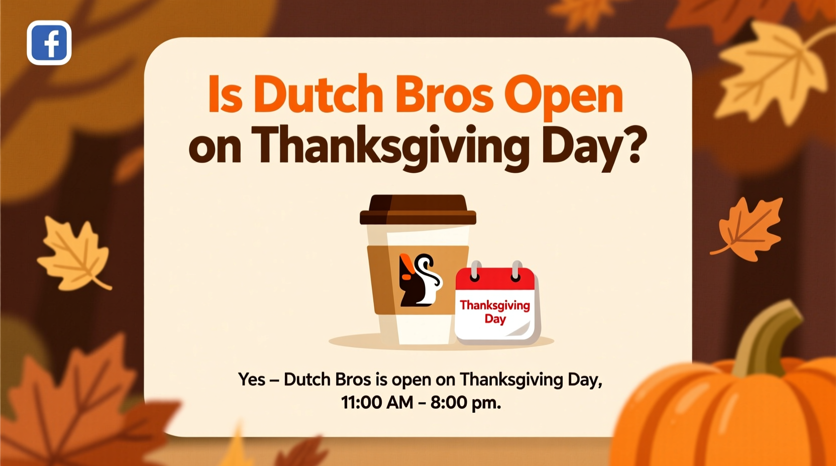 is dutch bros open on thanksgiving day