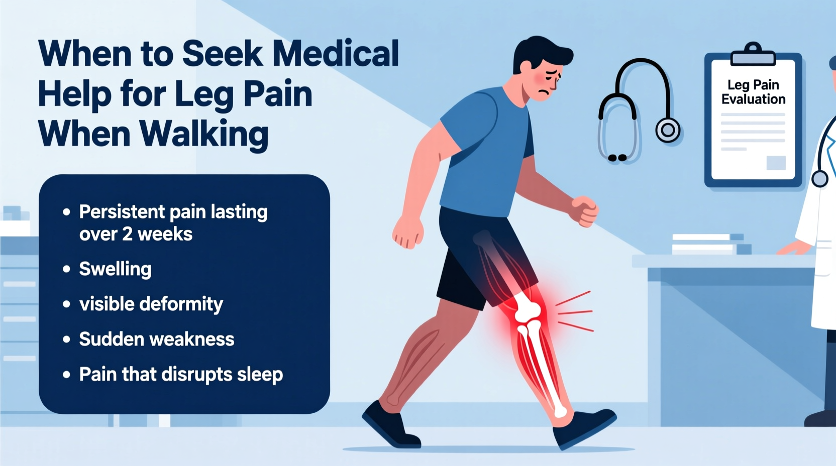 leg pain when walking causes when to seek help