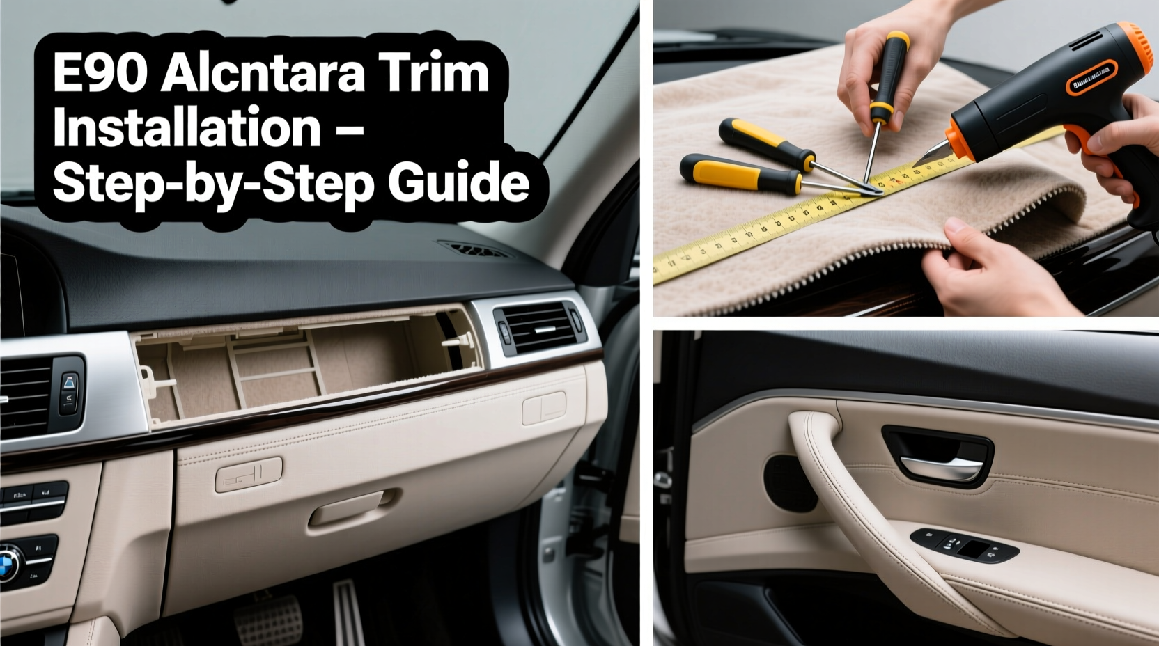e90 alcantara trim installation