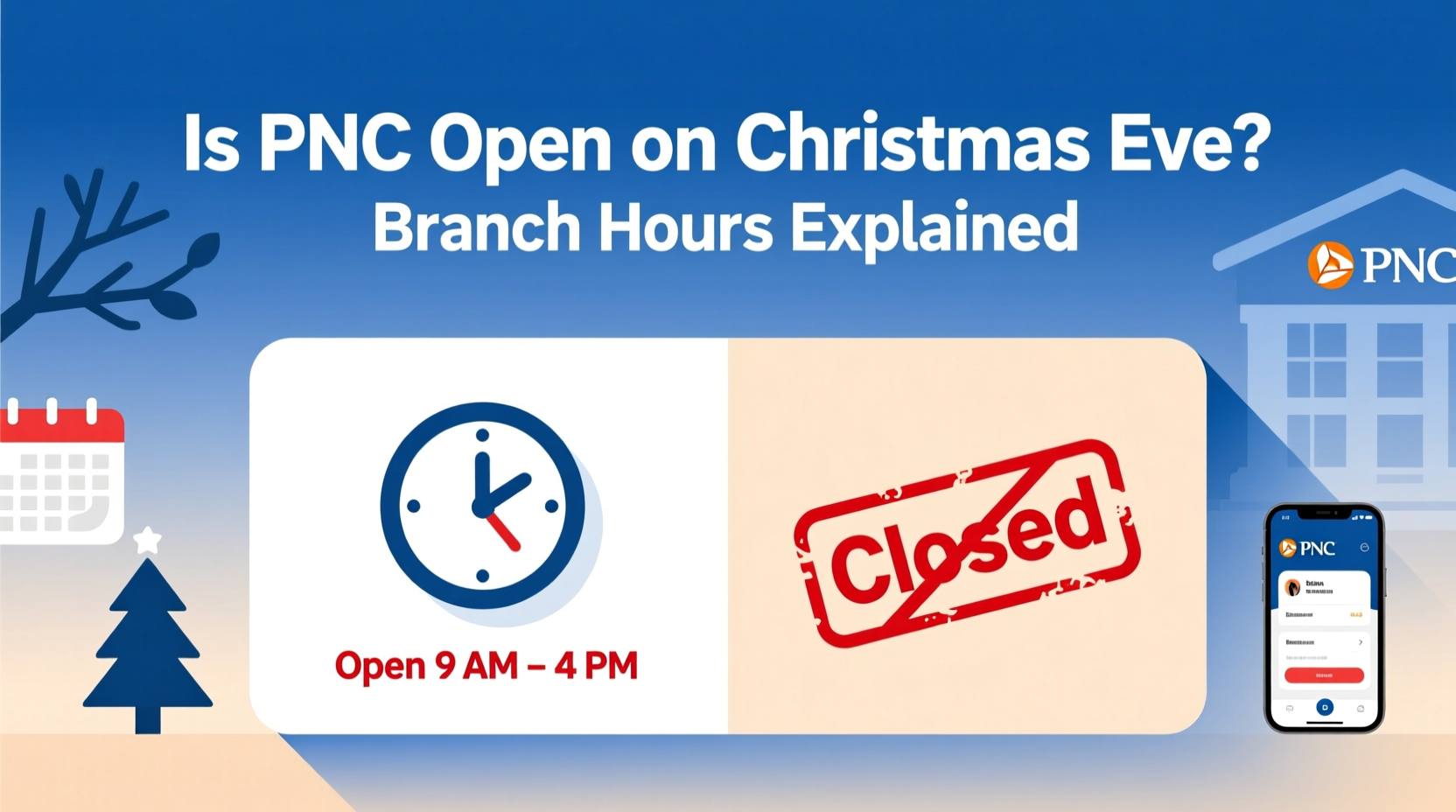 is pnc open on christmas eve