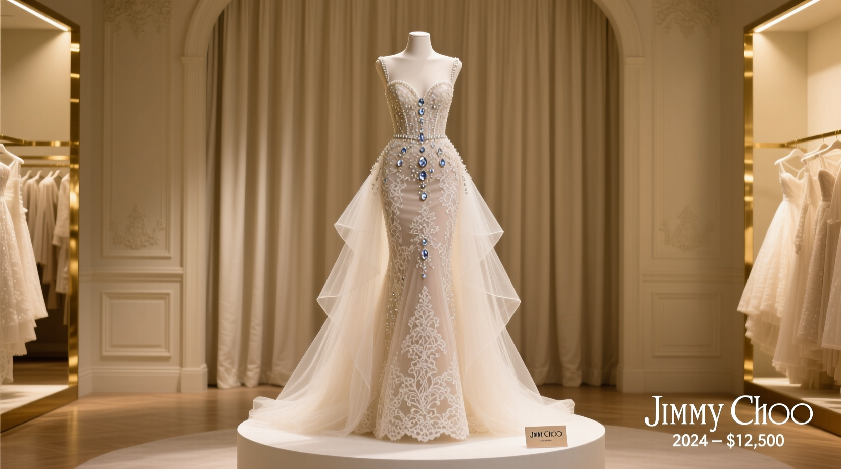 how much is a jimmy choo wedding dress