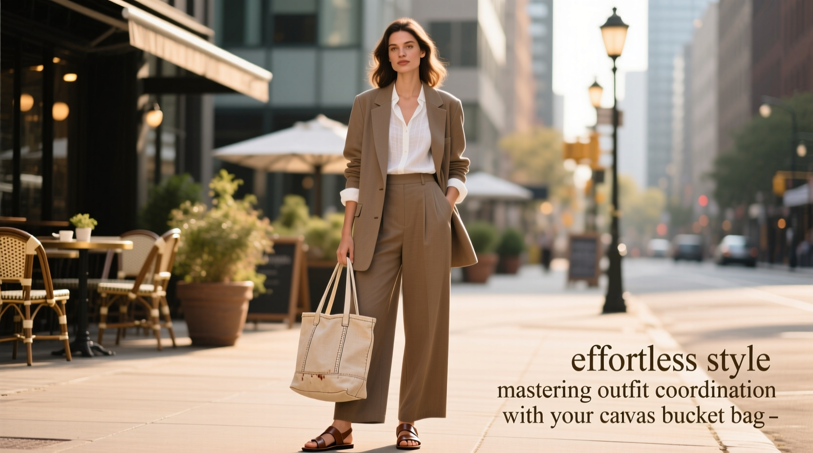 effortless style mastering outfit coordination with your canvas bucket bag
