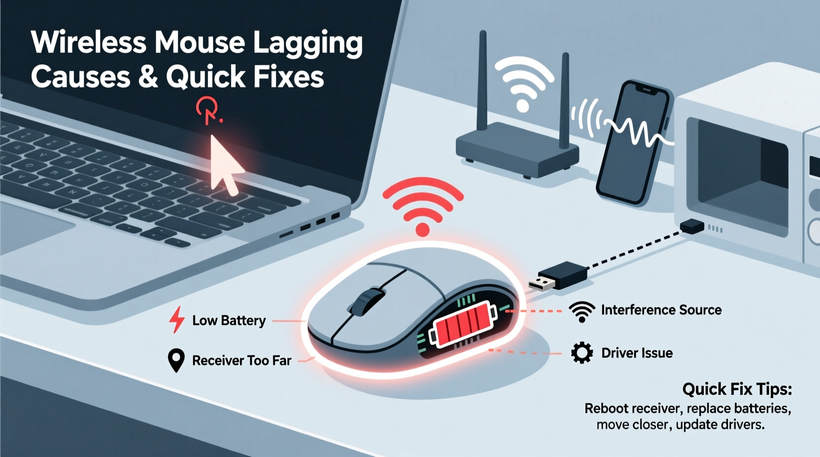 wireless mouse lagging causes and quick fixes