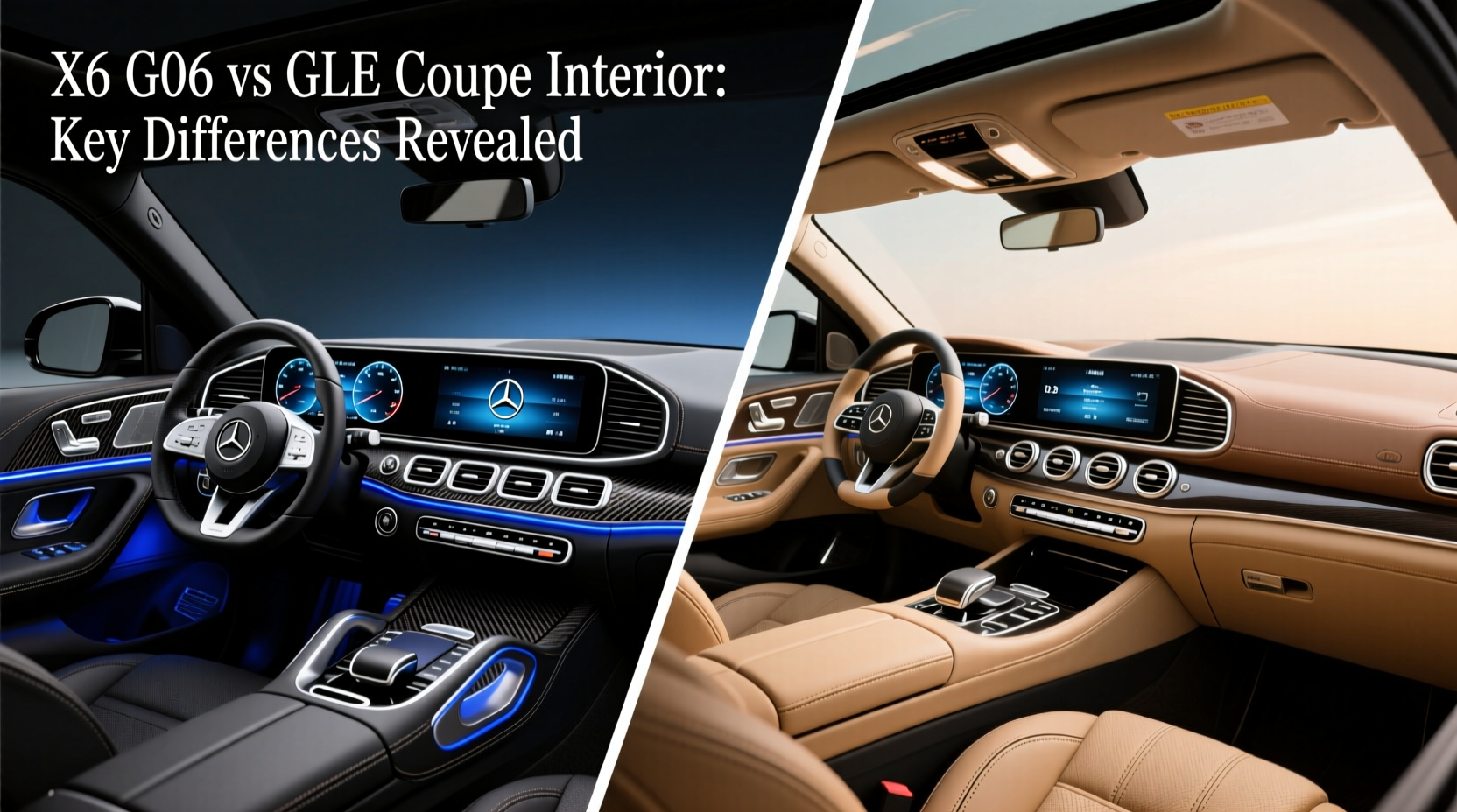 x6 g06 vs gle coupe interior