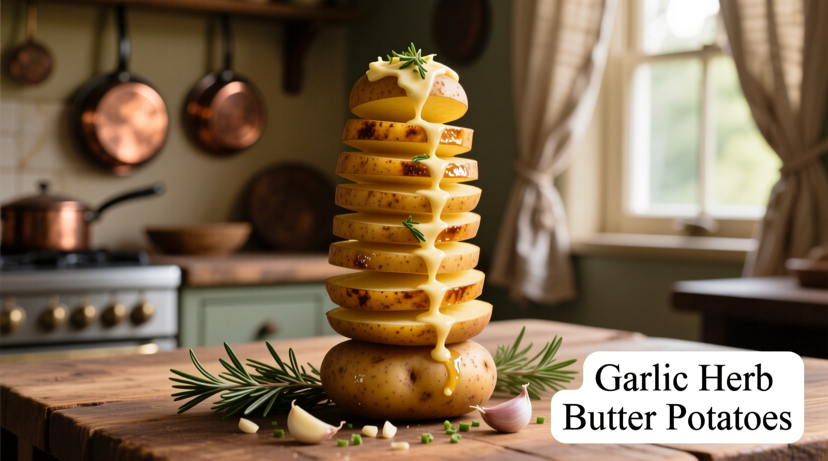 Perfect Potato Stacks with Garlic Herb Butter Recipe