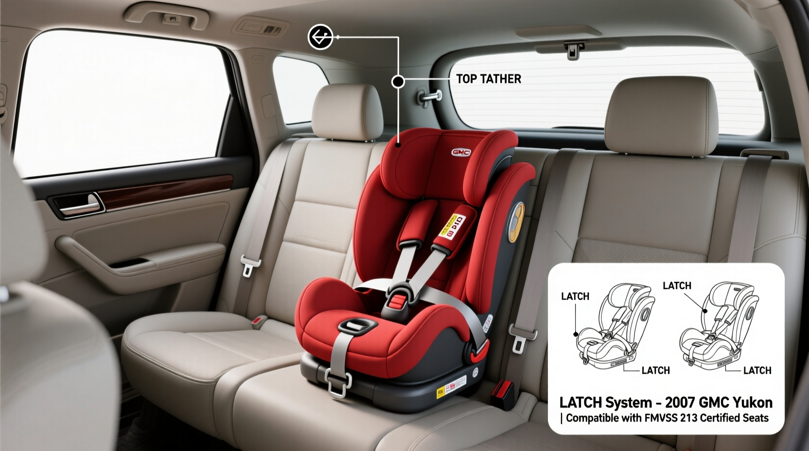 2007 yukon latch child seat