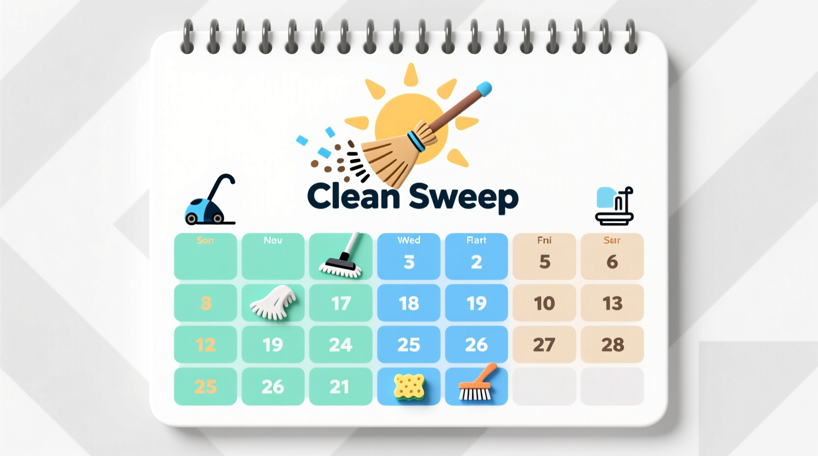 come clean free cleaning calendar november