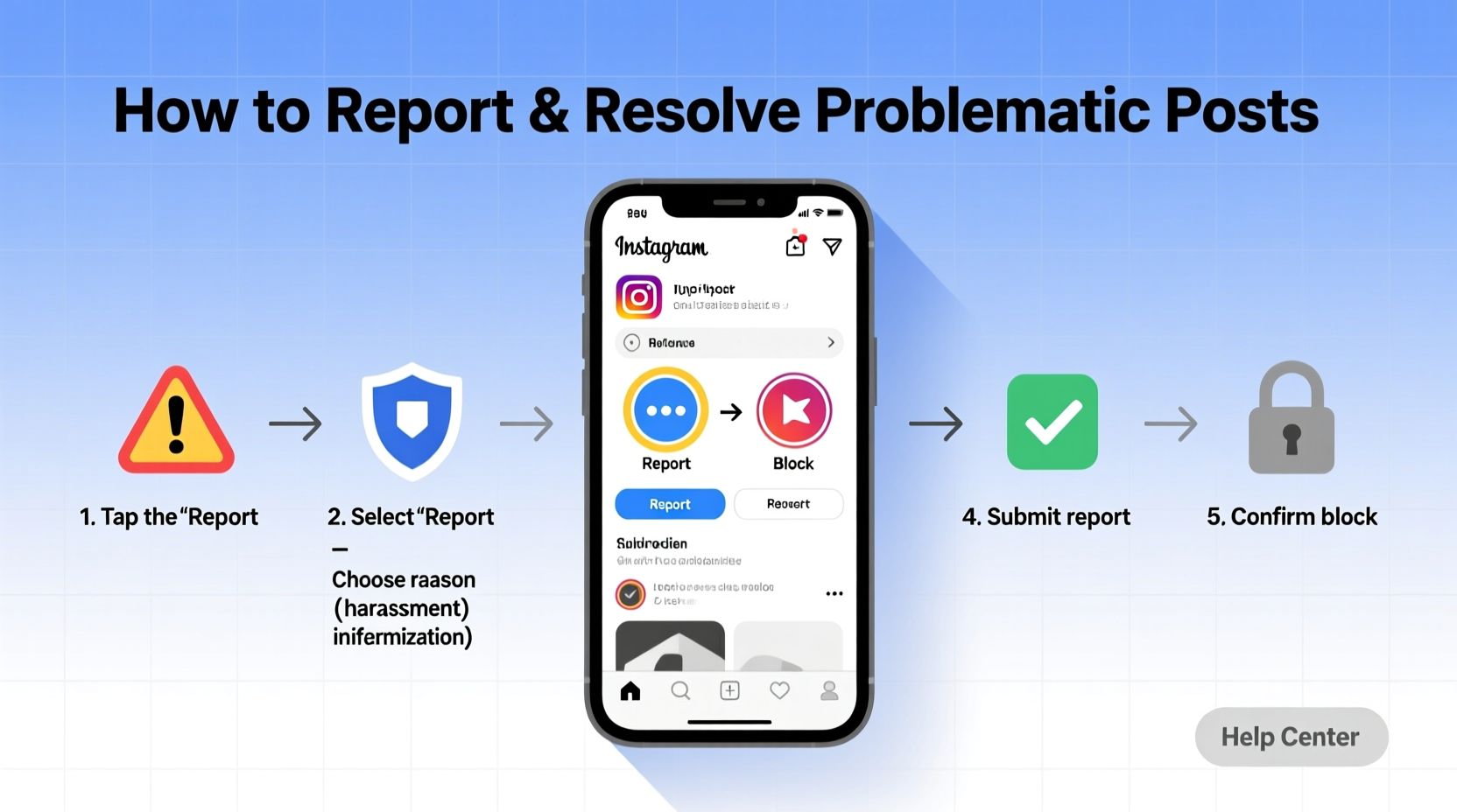 how to effectively report and resolve problematic instagram posts