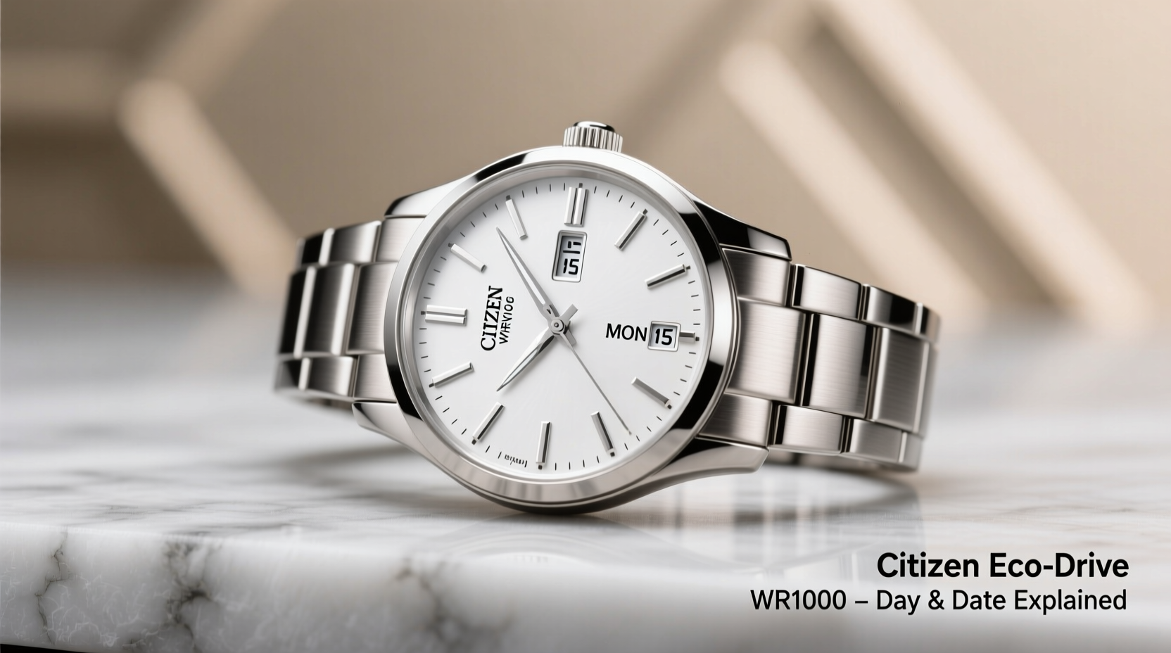 womens citizen eco drive wr100 with day and date
