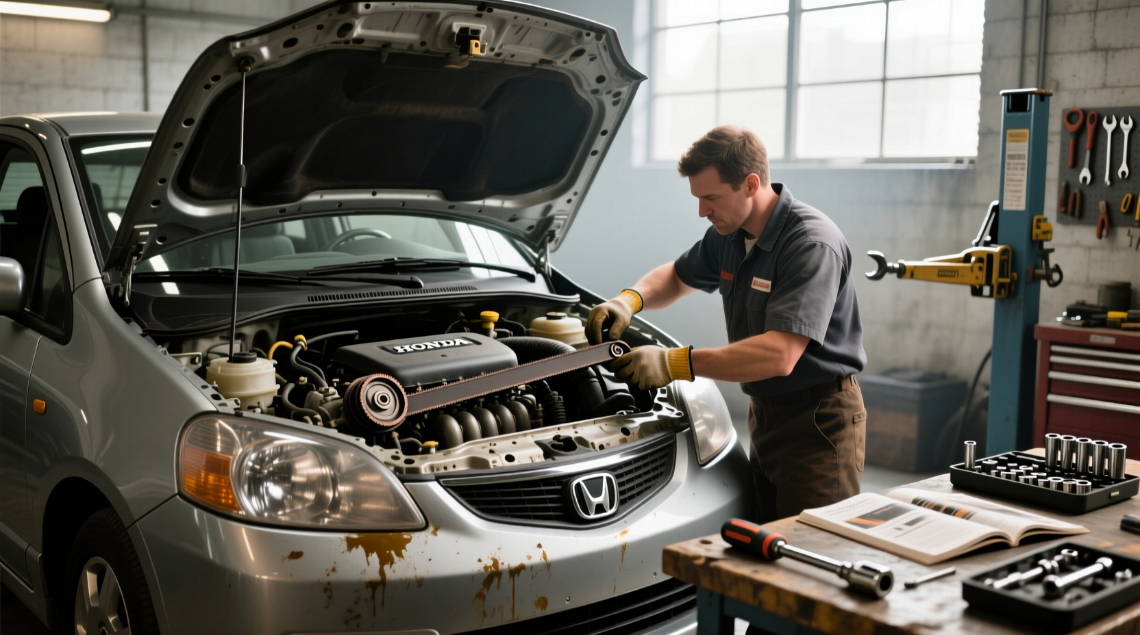 How to Replace a Serpentine Belt on a 2007 Honda Fit