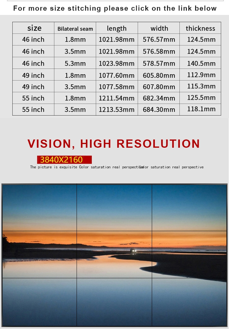 Multi Screen 4K Video Wall Panel 1920x1080 For Advertising Publish