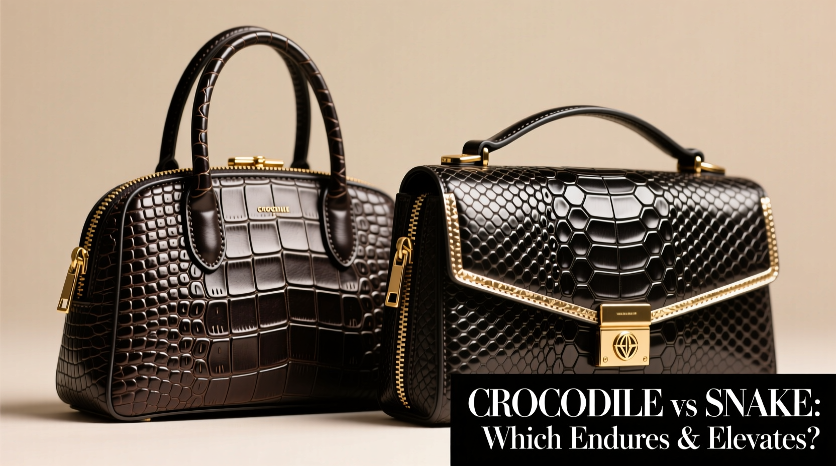 crocodile vs snake print bags which pattern lasts longer and looks more expensive