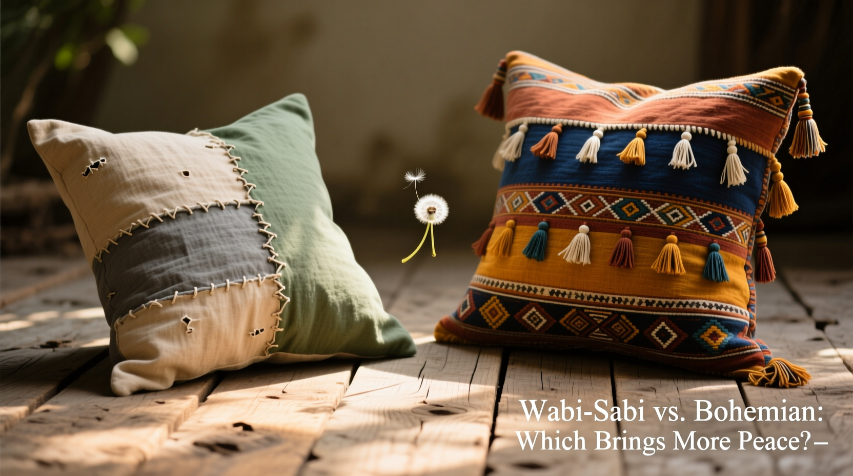 wabi sabi vs bohemian pillows is one style really more relaxing