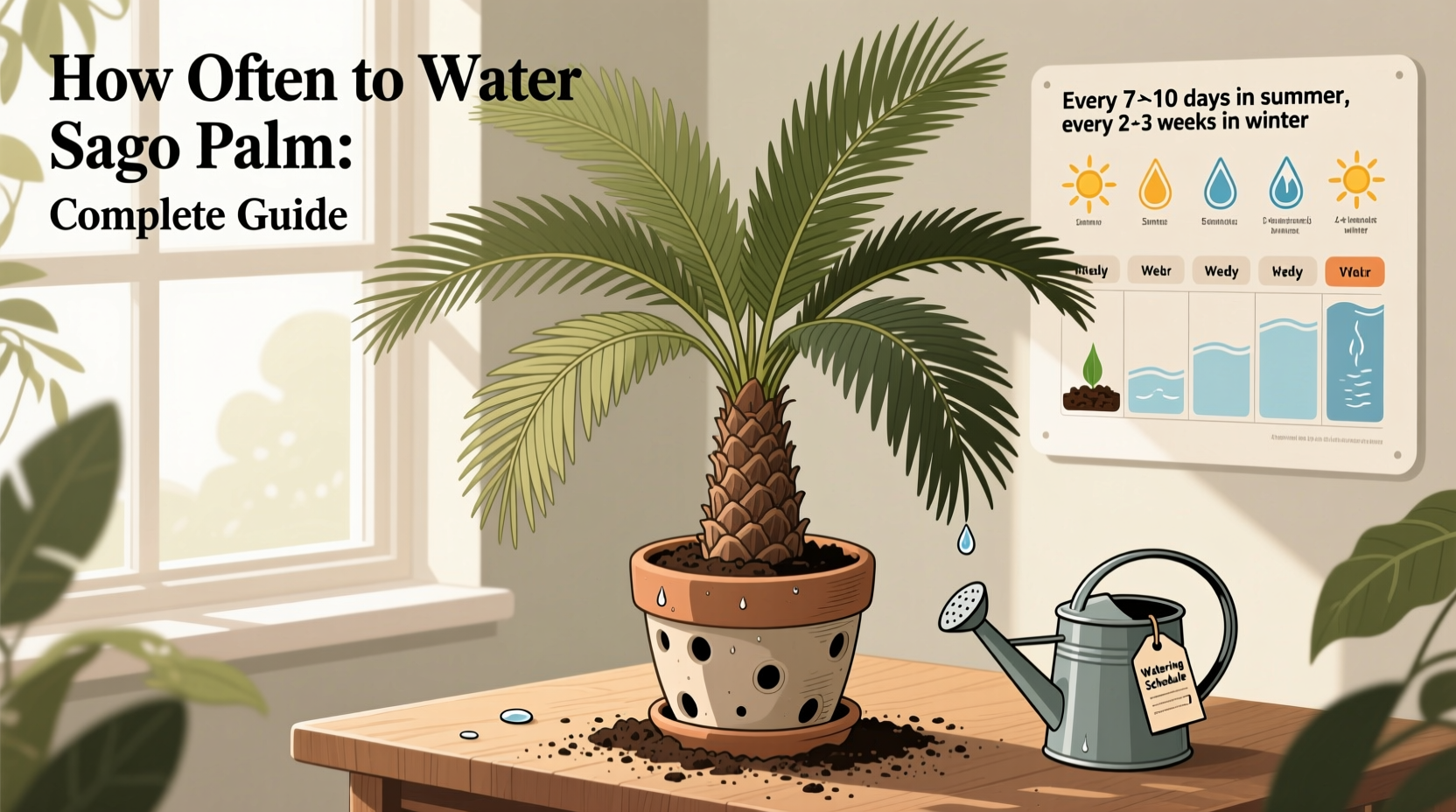 how often water sago palm
