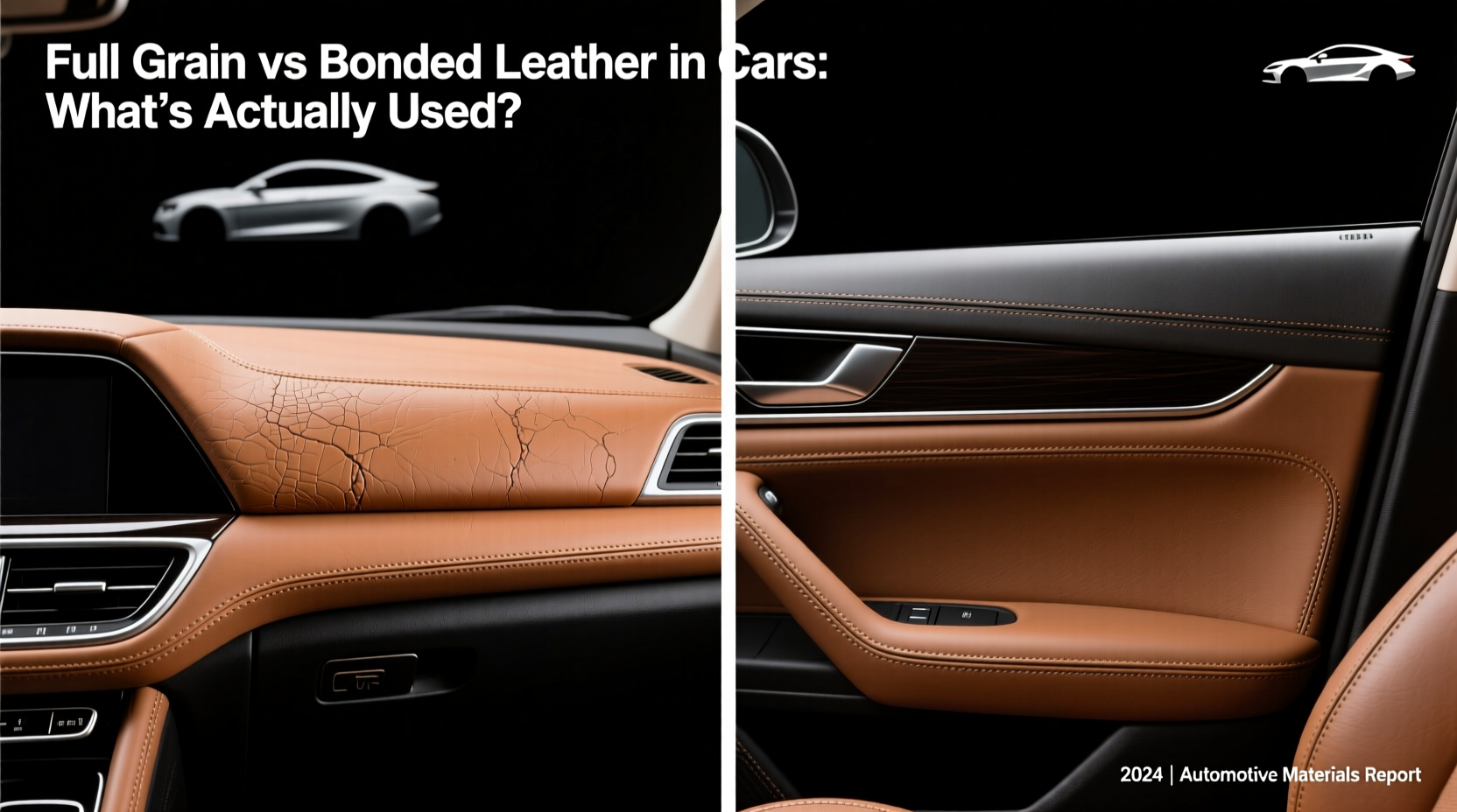 full grain vs bonded car leather