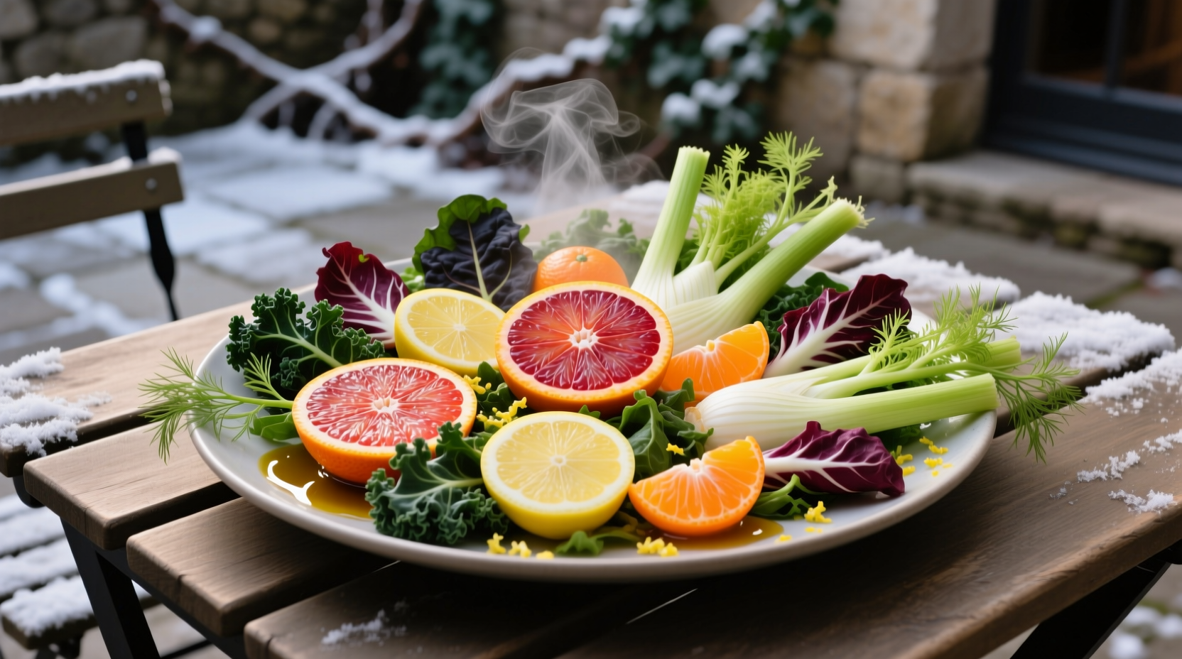 how to make citrus season salad fennel winter greens