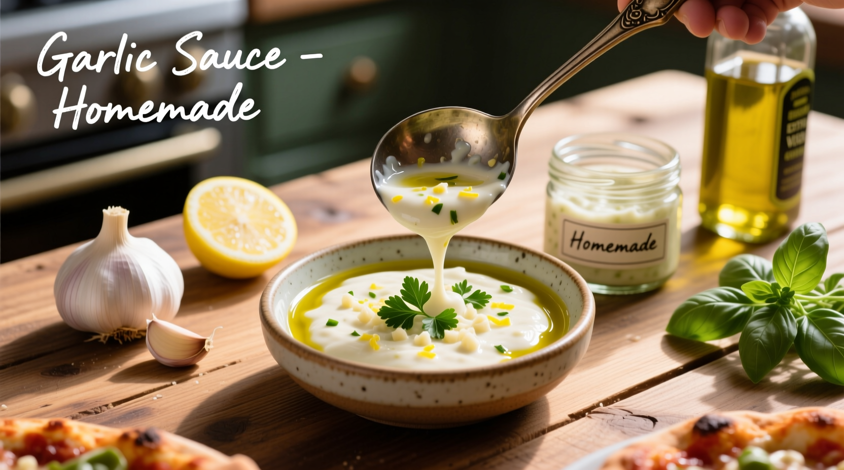 how to make garlic sauce for pizza