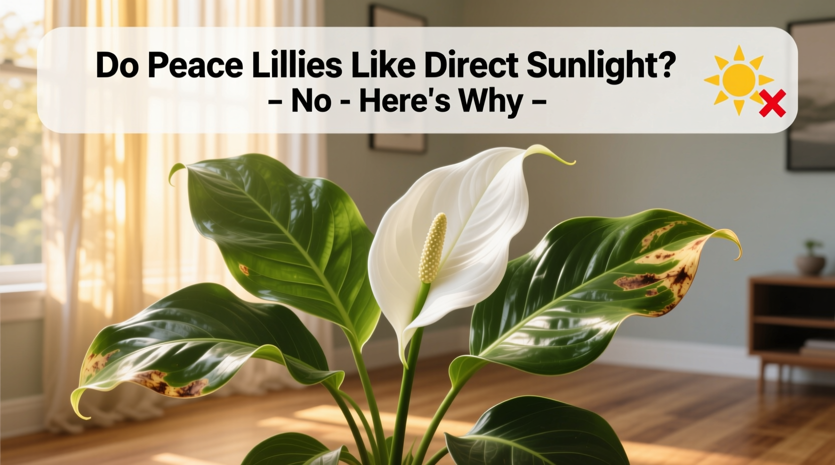 do peace lilies like direct sunlight