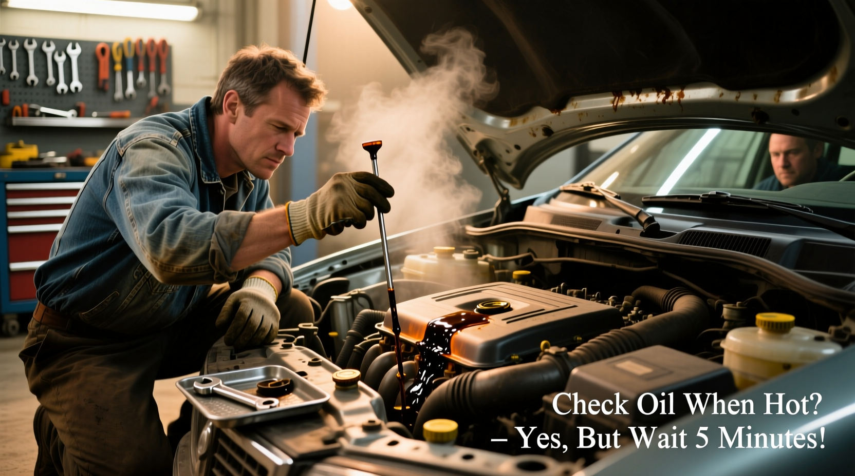 can you check oil when car is hot