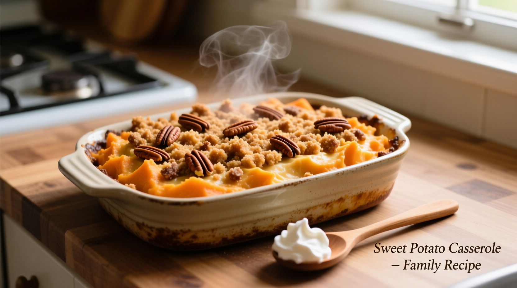 Perfect Sweet Potato Casserole with Canned Yams & Pecan Topping