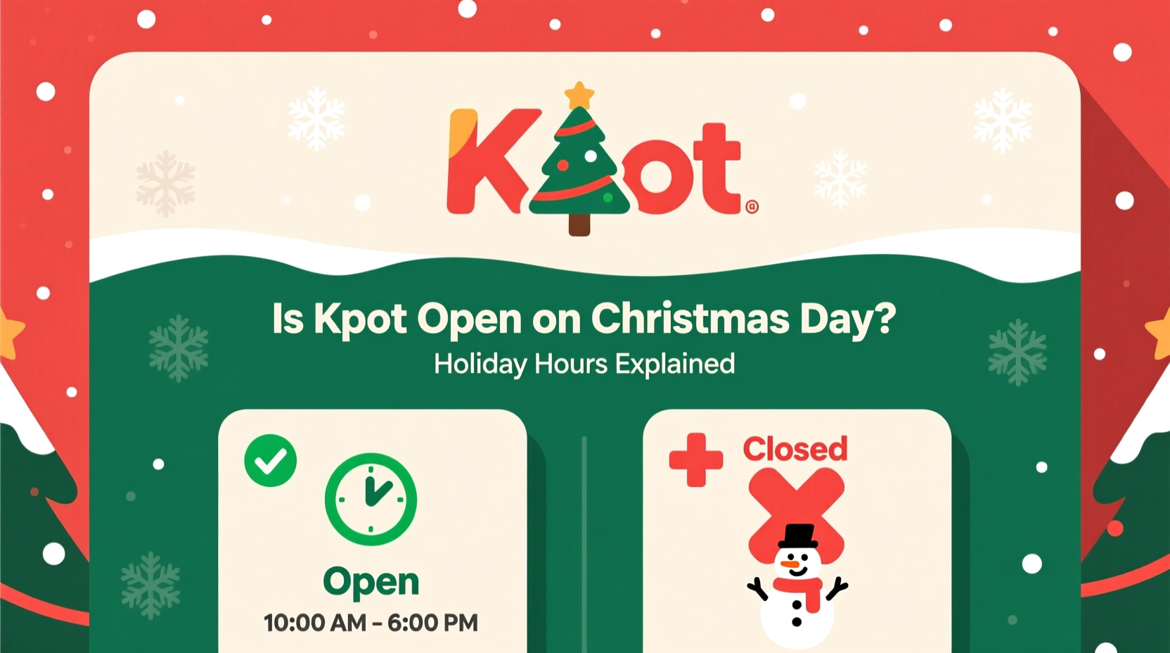 is kpot open on christmas day