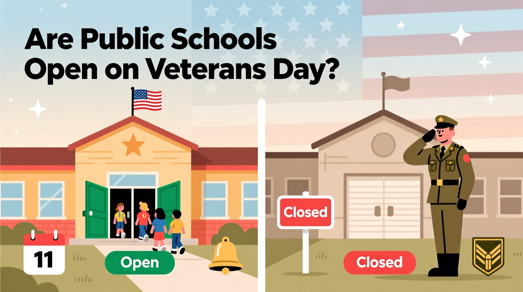 is public schools open on veterans day