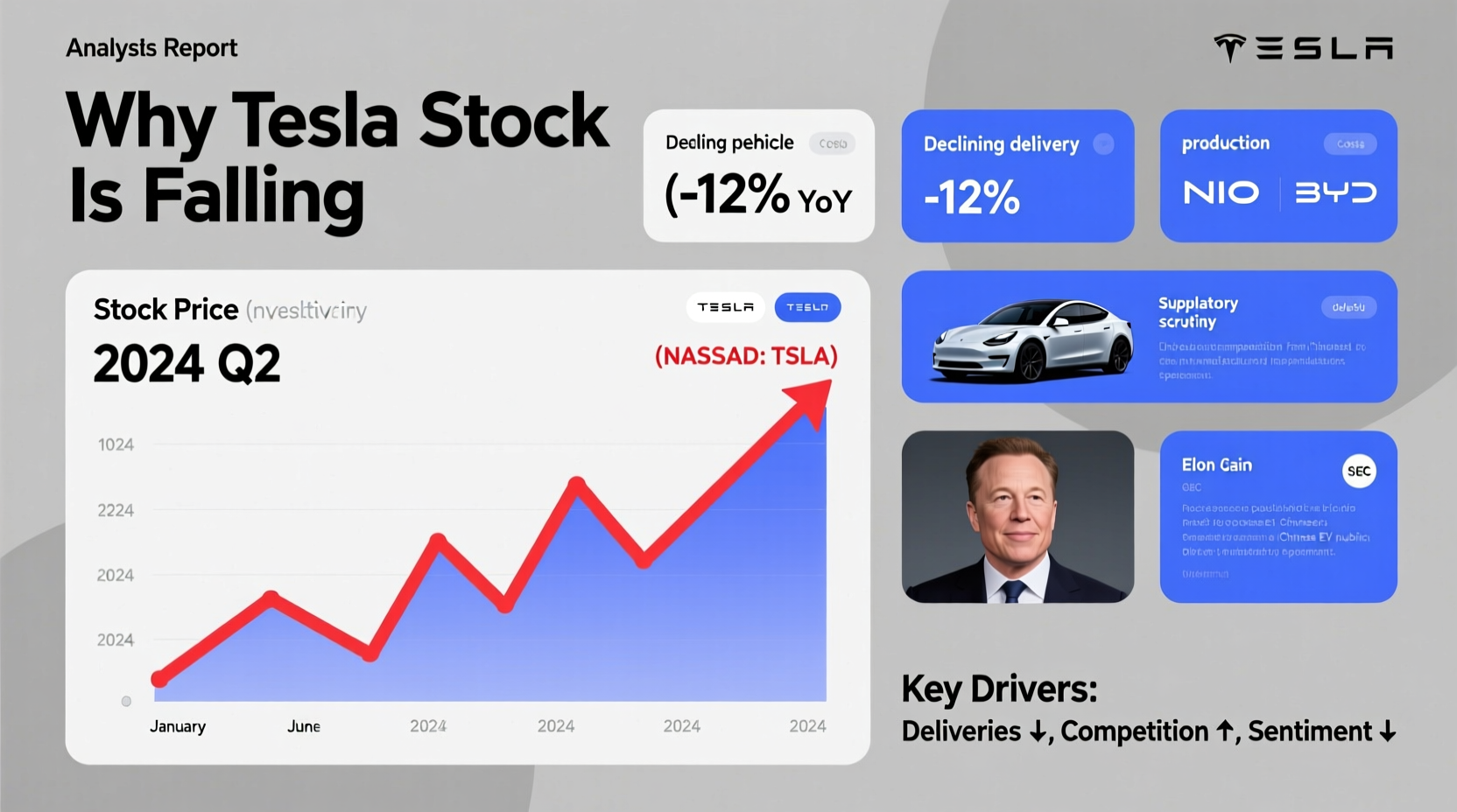 why is tesla stock going down analyzing the potential reasons
