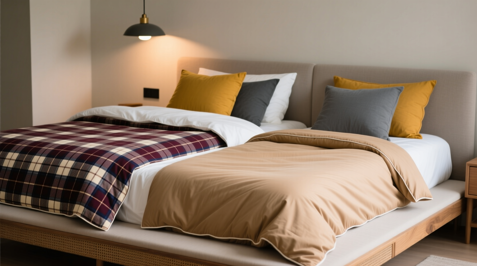 plaid vs solid comforters which one actually looks better on your bed