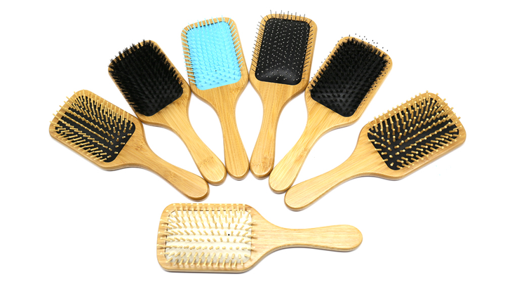 free sample natural bamboo hair brush boar bristle hairbrus