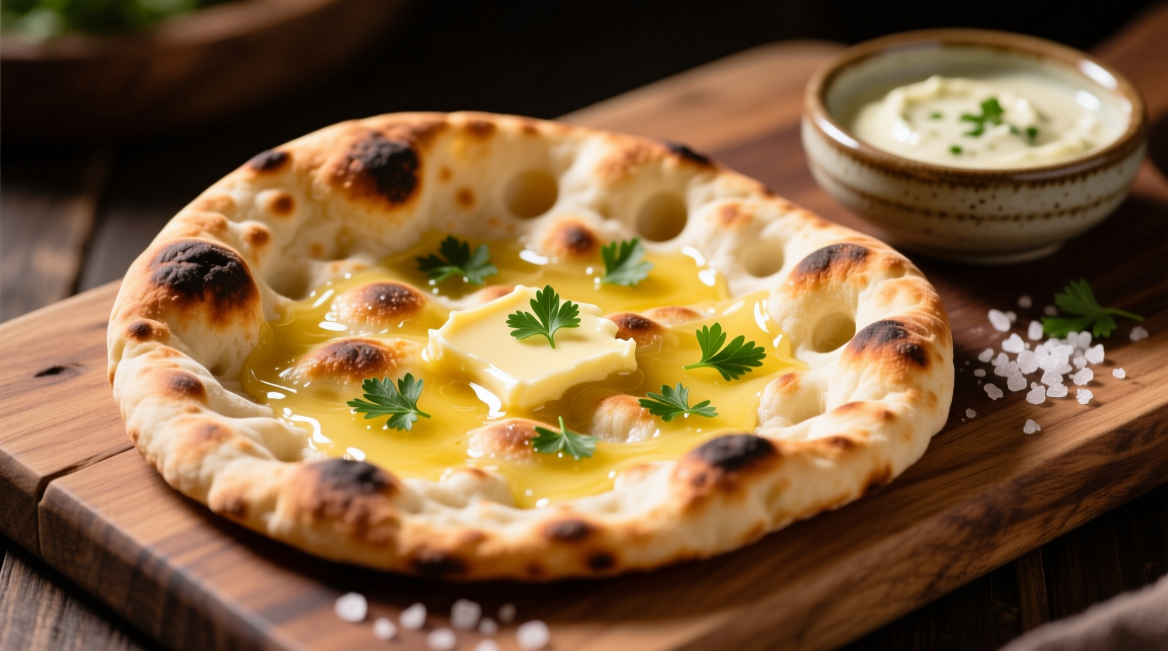 cheesy garlic naan