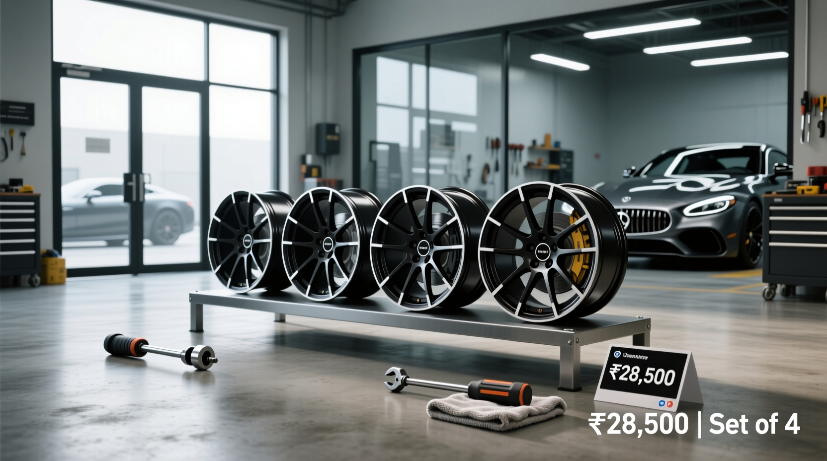 13 inch alloy wheels set of 4 price in india