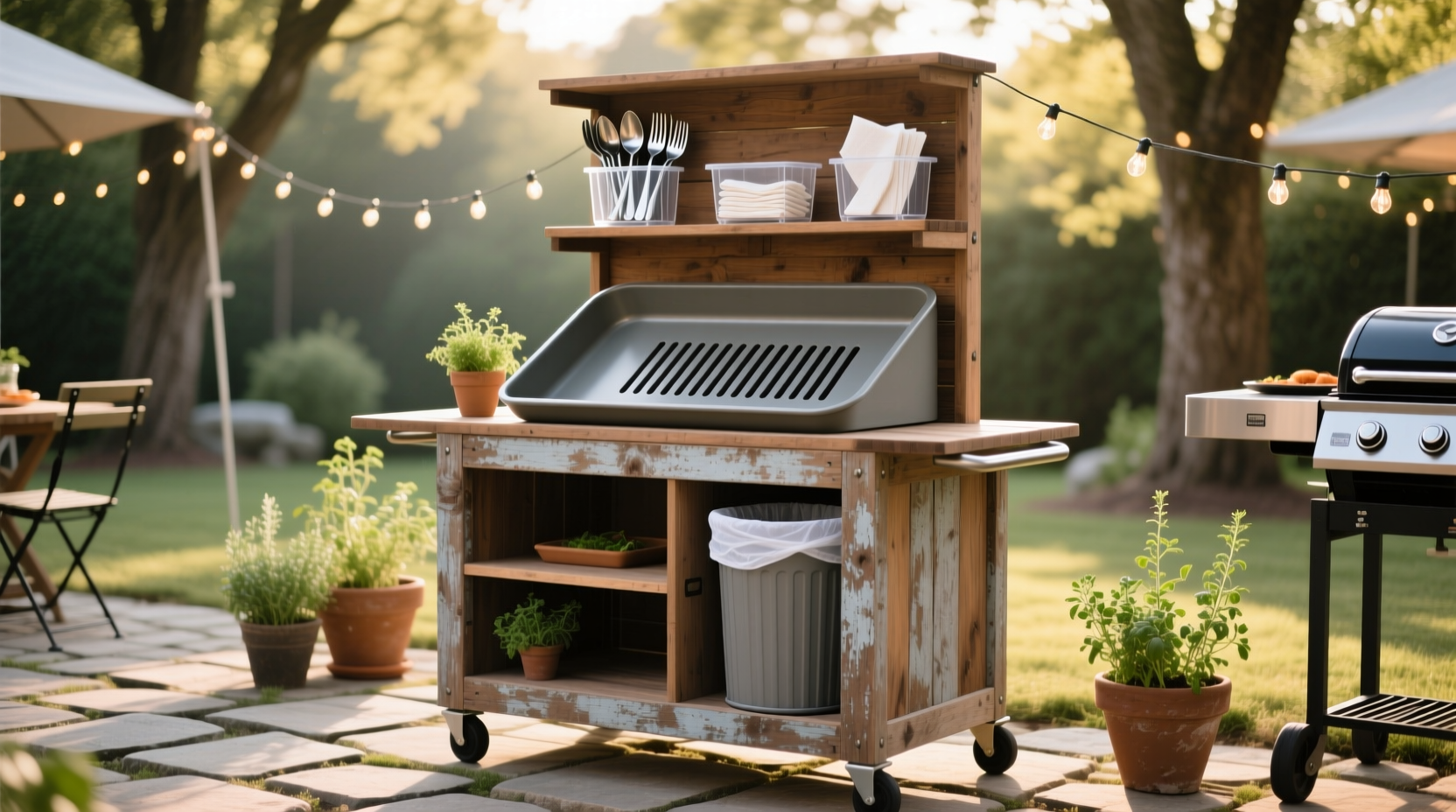how to create a bbq garbage plate station