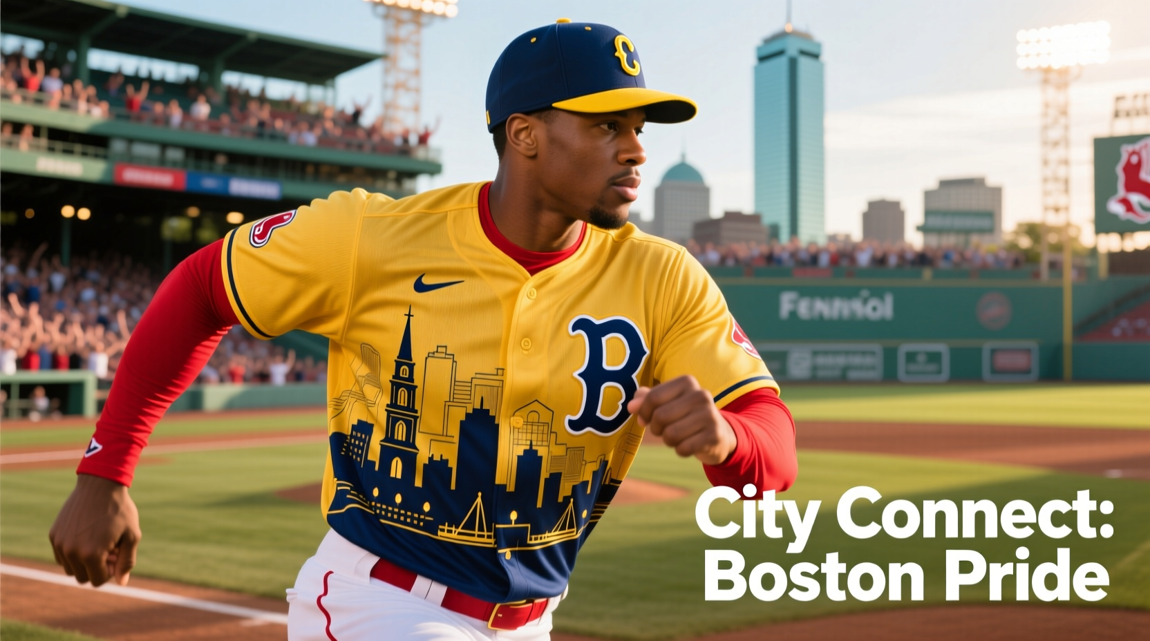 redsox blue and yellow