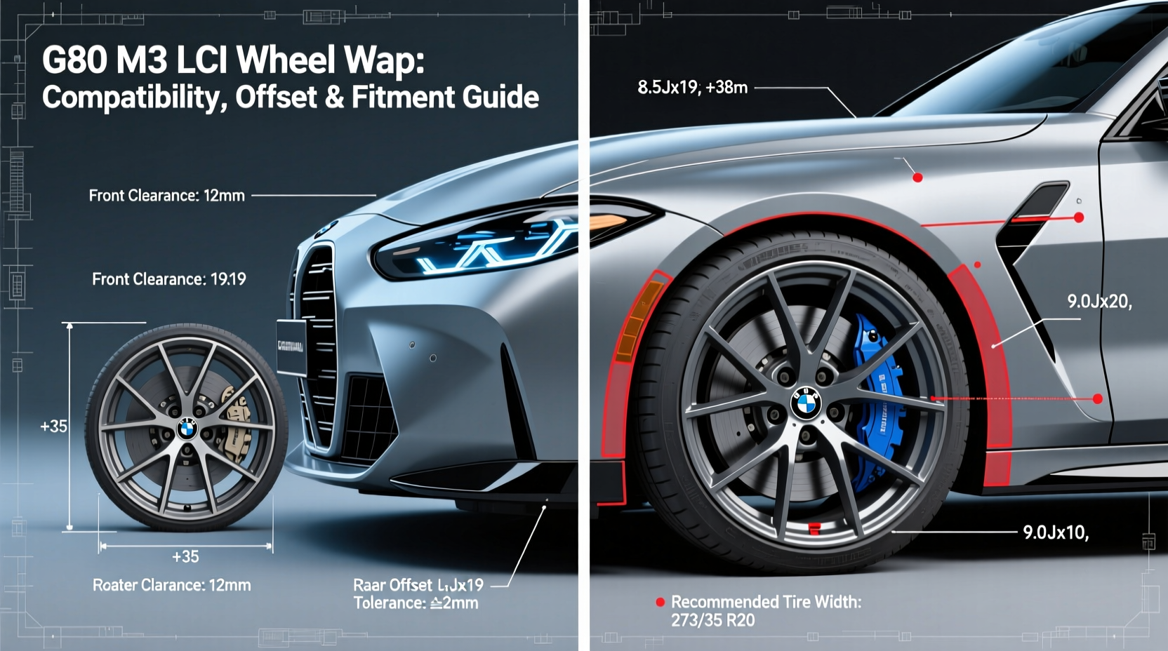 g80 m3 lci wheel swap