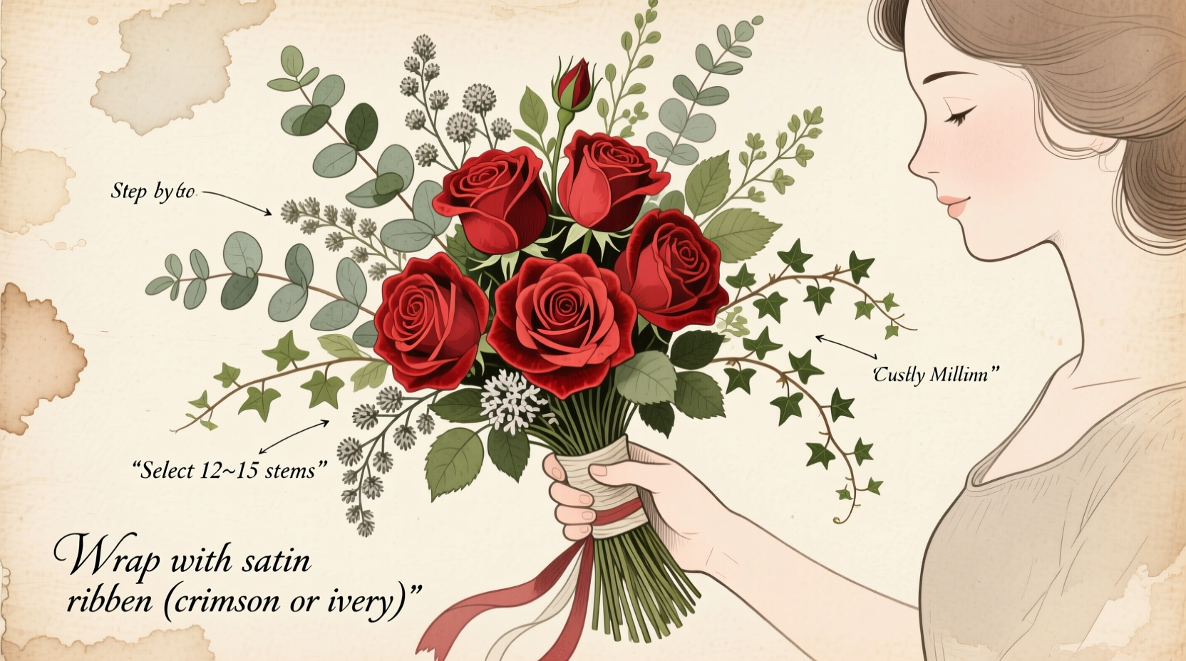 how to make a rose wedding bouquet