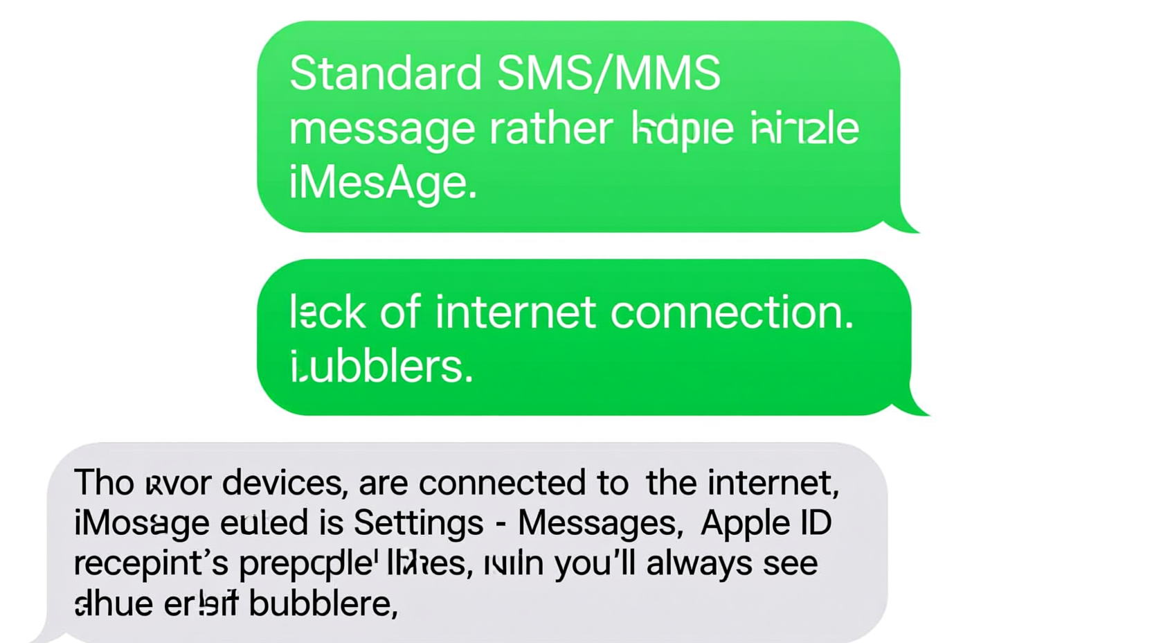 why are my iphone texts green understanding message bubbles 2