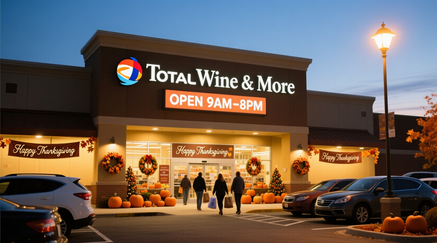 is total wine and more open on thanksgiving