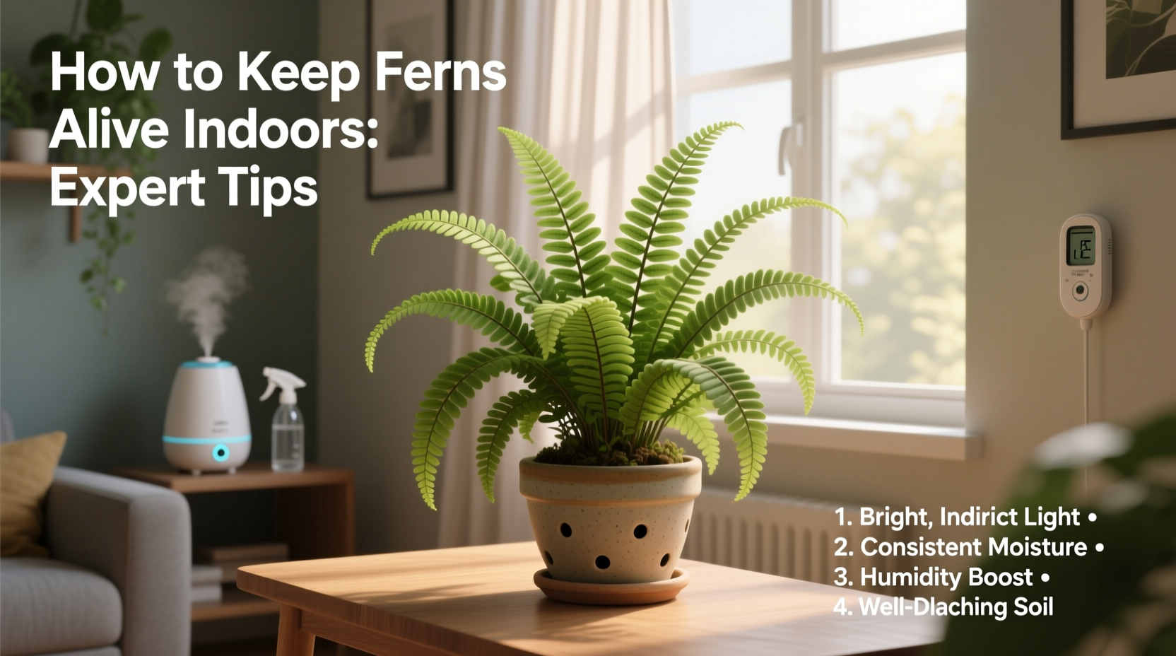 how to keep ferns alive indoors