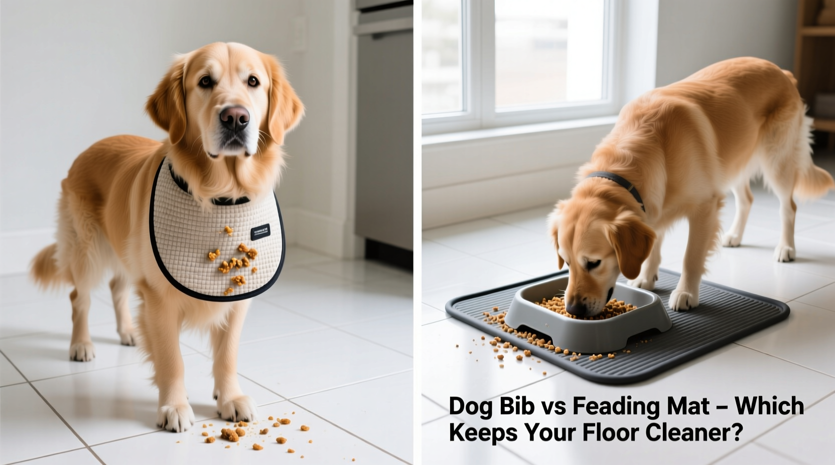 dog bib vs feeding mat which one actually keeps the floor clean