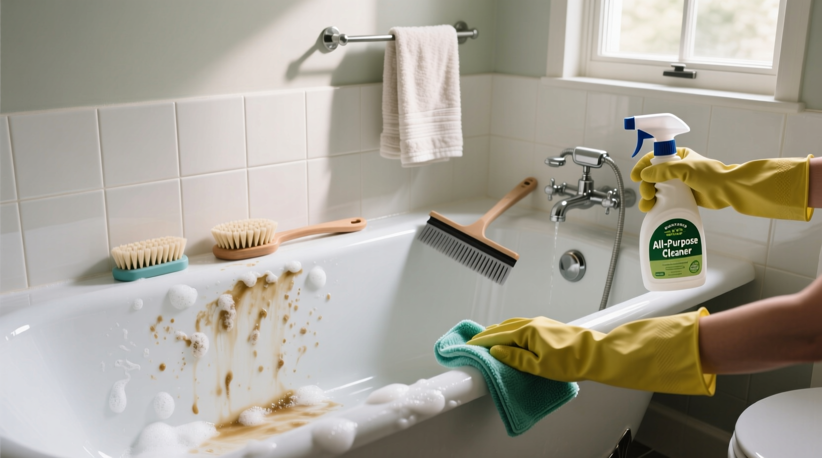How to Clean a Bathtub: Eco-Friendly, Surface-Safe & Microbiologically Effective